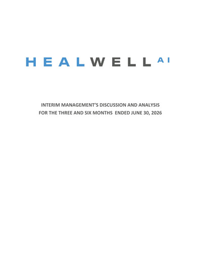 Thumbnail Healwell AI Quarterly Report 2026-q2