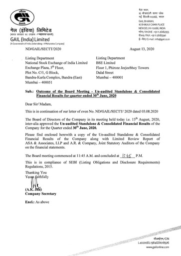 Thumbnail GAIL Quarterly Report 2020-q1