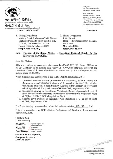 Thumbnail GAIL Quarterly Report 2023-q1