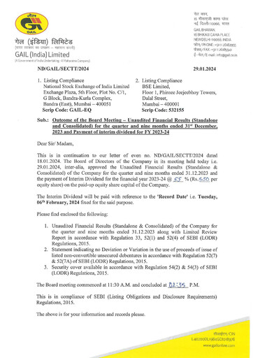 Thumbnail GAIL Quarterly Report 2023-q3