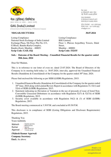 Thumbnail GAIL Quarterly Report 2024-q1