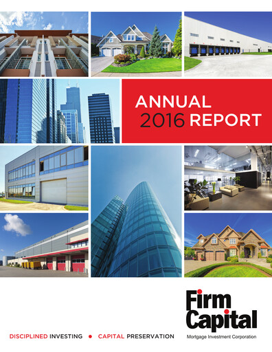 Thumbnail Firm Capital Mortgage Investment Corporation Annual Report 2016