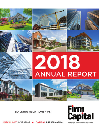 Thumbnail Firm Capital Mortgage Investment Corporation Annual Report 2018