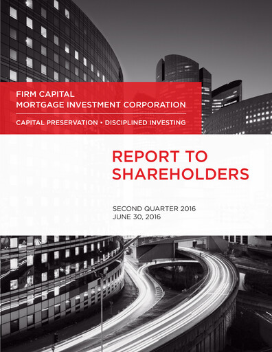 Thumbnail Firm Capital Mortgage Investment Corporation Quarterly Report 2016-q2