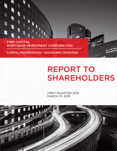 Vorschaubild Firm Capital Mortgage Investment Corporation Quartalsbericht 2019-q1