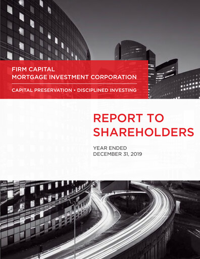 Vorschaubild Firm Capital Mortgage Investment Corporation Quartalsbericht 2019-q4