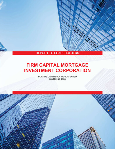 Thumbnail Firm Capital Mortgage Investment Corporation Quarterly Report 2026-q1