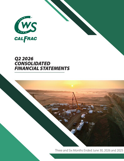 Thumbnail Calfrac Well Services Financial Statement 2026-q2