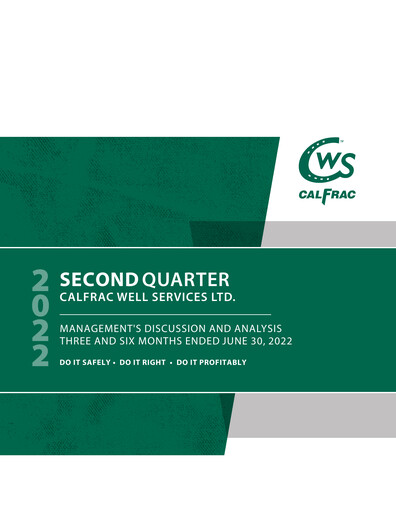 Thumbnail Calfrac Well Services Quarterly Report 2022-q2