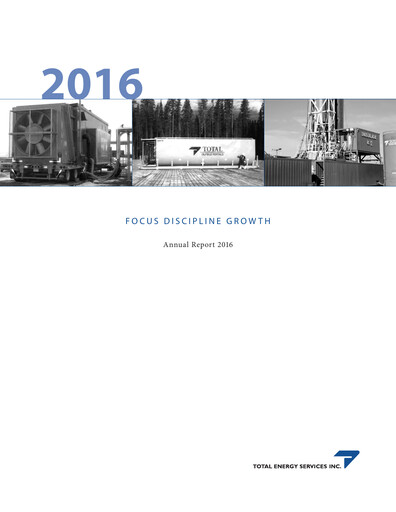 Thumbnail Total Energy Services Annual Report 2016