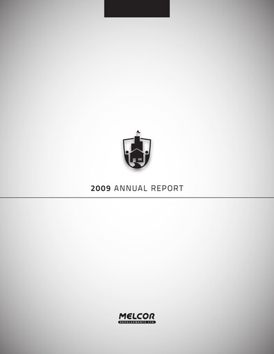 Thumbnail Melcor Developments Annual Report 2009