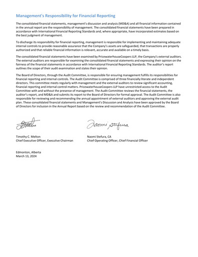 Thumbnail Melcor Developments Financial Statement 2023