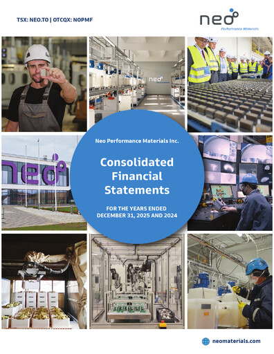 Miniature Neo Performance Materials Bilan financier 2025