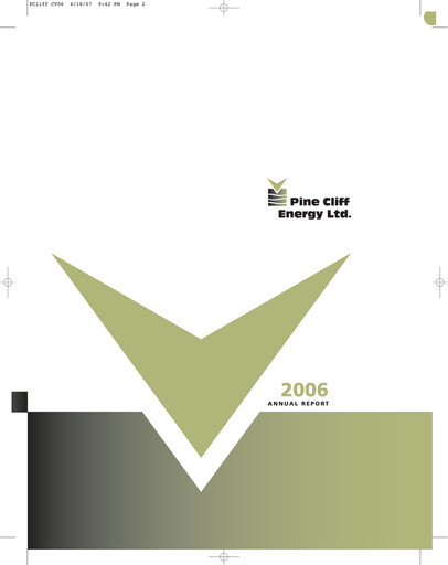 Thumbnail Pine Cliff Energy Annual Report 2006