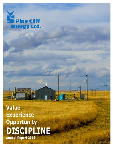 Thumbnail Pine Cliff Energy Annual Report 2013