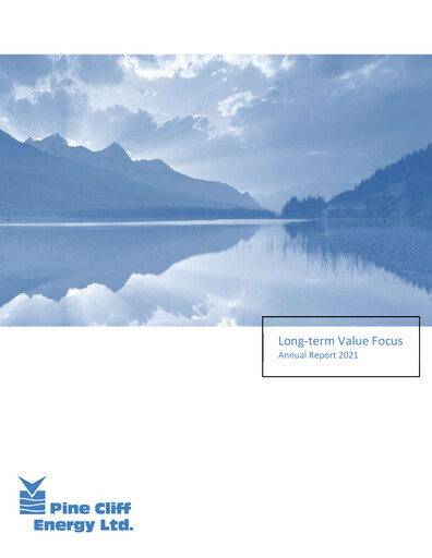 Thumbnail Pine Cliff Energy Annual Report 2021