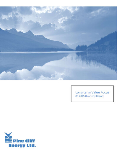 Miniature Pine Cliff Energy Rapport trimestriel 2025-q1