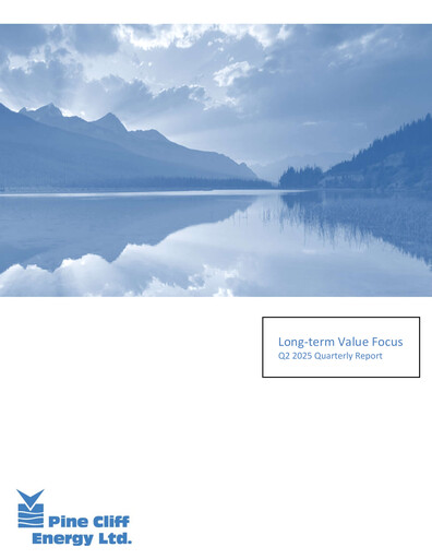 Miniature Pine Cliff Energy Rapport trimestriel 2025-q2