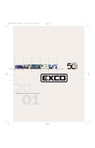 Thumbnail Exco Technologies Limited Annual Report 2001