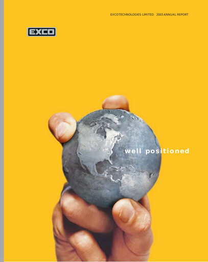 Thumbnail Exco Technologies Limited Annual Report 2003
