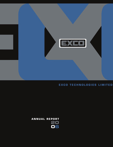 Thumbnail Exco Technologies Limited Annual Report 2006