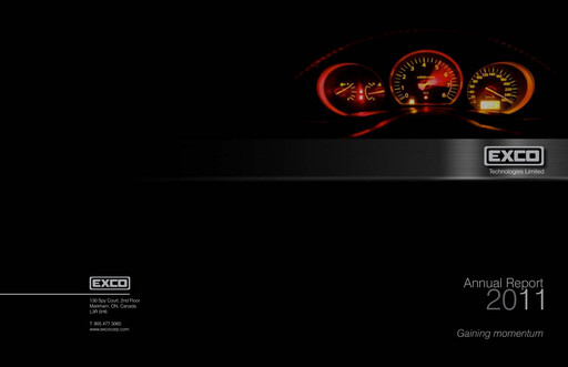 Thumbnail Exco Technologies Limited Annual Report 2011