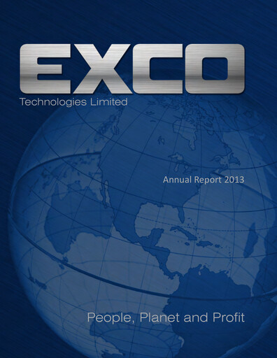Thumbnail Exco Technologies Limited Annual Report 2013