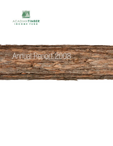 Vorschaubild Acadian Timber Jahresbericht 2008