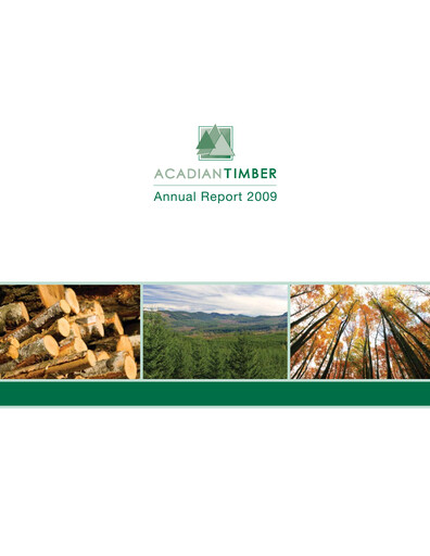Vorschaubild Acadian Timber Jahresbericht 2009