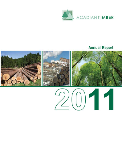 Vorschaubild Acadian Timber Jahresbericht 2011