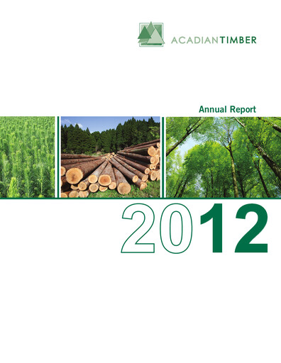 Vorschaubild Acadian Timber Jahresbericht 2012