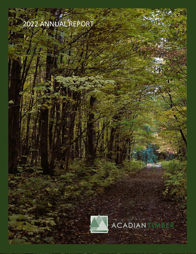 Vorschaubild Acadian Timber Jahresbericht 2022