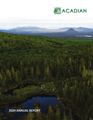 Vorschaubild Acadian Timber Jahresbericht 2024