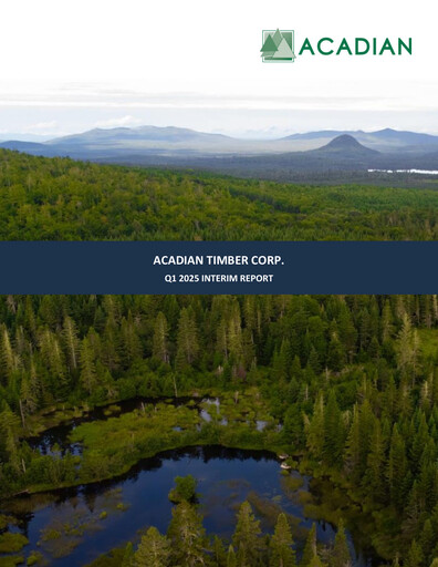 Vorschaubild Acadian Timber Quartalsbericht 2025-q1