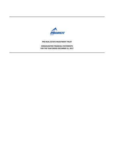 Thumbnail Pro Real Estate Investment Trust Financial Statement 2017