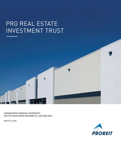 Thumbnail Pro Real Estate Investment Trust Financial Statement 2022