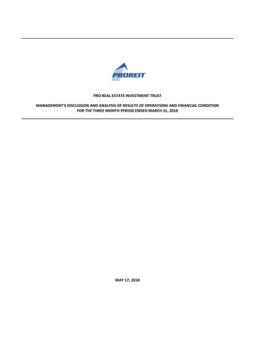 Thumbnail Pro Real Estate Investment Trust Quarterly Report 2018-q1