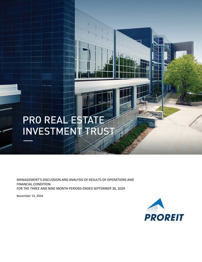 Thumbnail Pro Real Estate Investment Trust Quarterly Report 2024-q3