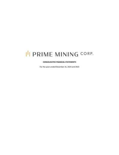 Thumbnail Prime Mining Corp. Financial Statement 2024