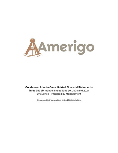 Thumbnail Amerigo Resources Financial Statement 2025-q2