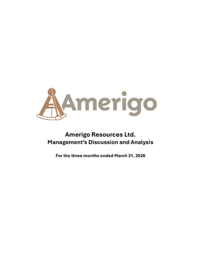 Vorschaubild Amerigo Resources Quartalsbericht 2026-q1