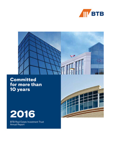 Thumbnail BTB Real Estate Investment Trust Annual Report 2016