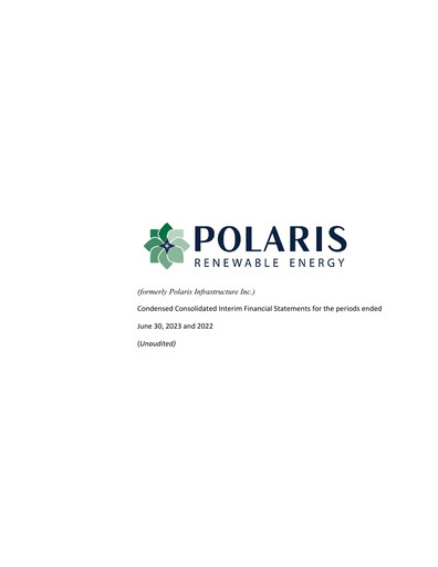 Thumbnail Polaris Renewable Energy Financial Statement 2023-h1