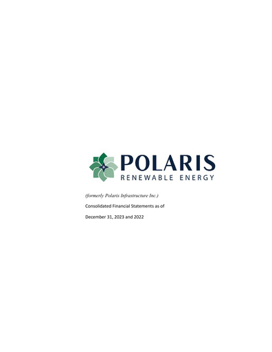 Thumbnail Polaris Renewable Energy Financial Statement 2023