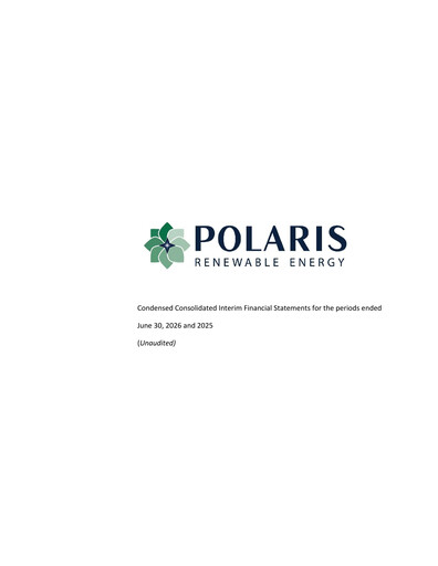 Thumbnail Polaris Renewable Energy Financial Statement 2026-h1