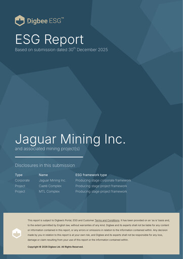 Thumbnail Jaguar Mining ESG Report 2025