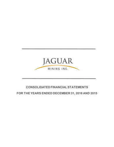 Thumbnail Jaguar Mining Financial Statement 2016