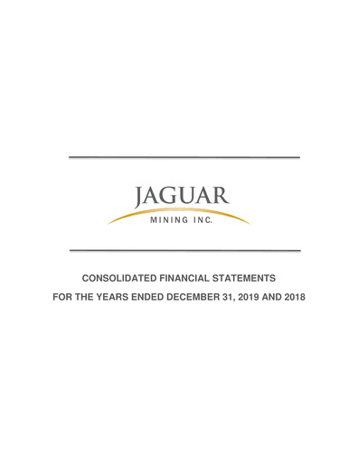 Thumbnail Jaguar Mining Financial Statement 2019
