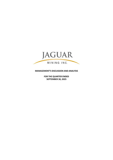 Thumbnail Jaguar Mining Quarterly Report 2025-q3
