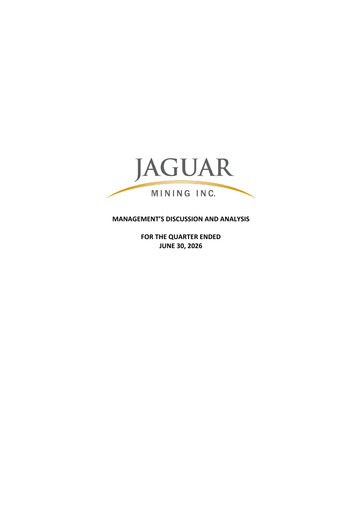 Thumbnail Jaguar Mining Quarterly Report 2026-q2
